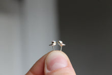 Load image into Gallery viewer, Water Cast 14k Gold Filled + Sterling Silver Opal Stud Earrings
