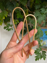 Load image into Gallery viewer, Solid Hammered Brass French Hairpin