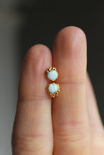 Load image into Gallery viewer, Textured Fire Opal Stud Earrings
