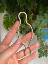 Load image into Gallery viewer, *Mini* Hammered Brass French Hairpin