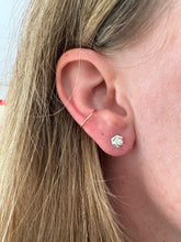 Load image into Gallery viewer, Water Cast 14k Gold Filled + Sterling Silver Opal Stud Earrings