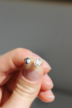 Load image into Gallery viewer, Water Cast 14k Gold Filled + Sterling Silver Opal Stud Earrings