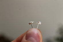 Load image into Gallery viewer, Water Cast 14k Gold Filled + Sterling Silver Opal Stud Earrings