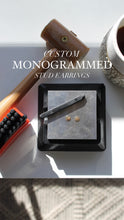 Load image into Gallery viewer, *Made to Order* Custom Stamped Monogrammed Studs *14k Gold Fill or Sterling Silver