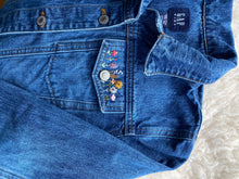 Load image into Gallery viewer, Hand Embroidered Denim Jacket Girls size 14-16 🌸
