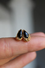 Load image into Gallery viewer, Electroformed 14k Gold Black Onyx Stud Earrings
