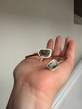 Load image into Gallery viewer, Turquoise Brass + Sterling Silver Bracelet

