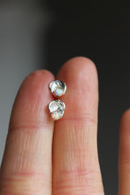 Load image into Gallery viewer, Water Cast 14k Gold Filled + Sterling Silver Opal Stud Earrings
