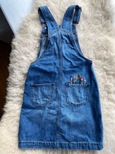 Load image into Gallery viewer, Hand Embroidered Denim Dress Girls size medium 🌸
