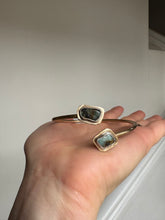 Load image into Gallery viewer, Turquoise Brass + Sterling Silver Bracelet
