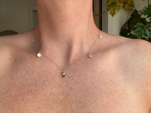 Load image into Gallery viewer, Water Cast 14k Gold Filled + Sterling Silver Multi Droplet Opal Necklace
