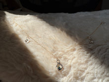 Load image into Gallery viewer, Water Cast 14k Gold Filled + Sterling Silver Multi Droplet Opal Necklace
