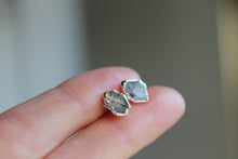 Load image into Gallery viewer, Silver Electroformed Herkimer Diamond Studs
