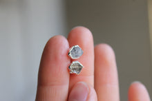 Load image into Gallery viewer, Silver Electroformed Herkimer Diamond Studs
