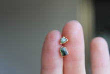 Load image into Gallery viewer, Silver Electroformed Herkimer Diamond Studs
