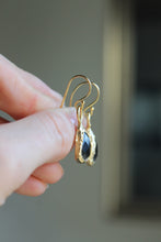 Load image into Gallery viewer, 14k Gold Electroformed Dangly Smoky Quartz Earrings
