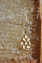 Load image into Gallery viewer, 14k Gold Electroformed Real PEI Honeycomb Necklace *Discounted Second*
