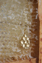 Load image into Gallery viewer, 14k Gold Electroformed Real PEI Honeycomb Necklace *Discounted Second*
