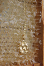 Load image into Gallery viewer, 14k Gold Electroformed Real PEI Honeycomb Necklace *Discounted Second*
