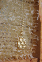 Load image into Gallery viewer, 14k Gold Electroformed Real PEI Honeycomb Necklace *Discounted Second*
