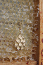 Load image into Gallery viewer, 14k Gold Electroformed Real PEI Honeycomb Necklace *Discounted Second*
