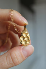 Load image into Gallery viewer, 14k Gold Electroformed Real PEI Honeycomb Necklace *Discounted Second*
