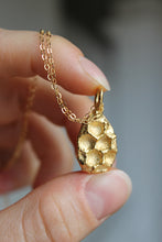 Load image into Gallery viewer, 14k Gold Electroformed Real PEI Honeycomb Necklace *Discounted Second*
