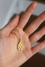 Load image into Gallery viewer, 14k Gold Electroformed Real PEI Honeycomb Necklace *Discounted Second*
