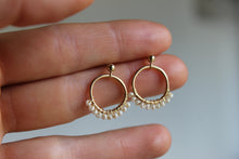 Load image into Gallery viewer, 14k Gold Filled Beaded Circle Studs
