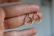 Load image into Gallery viewer, 14k Gold Filled Beaded Circle Studs
