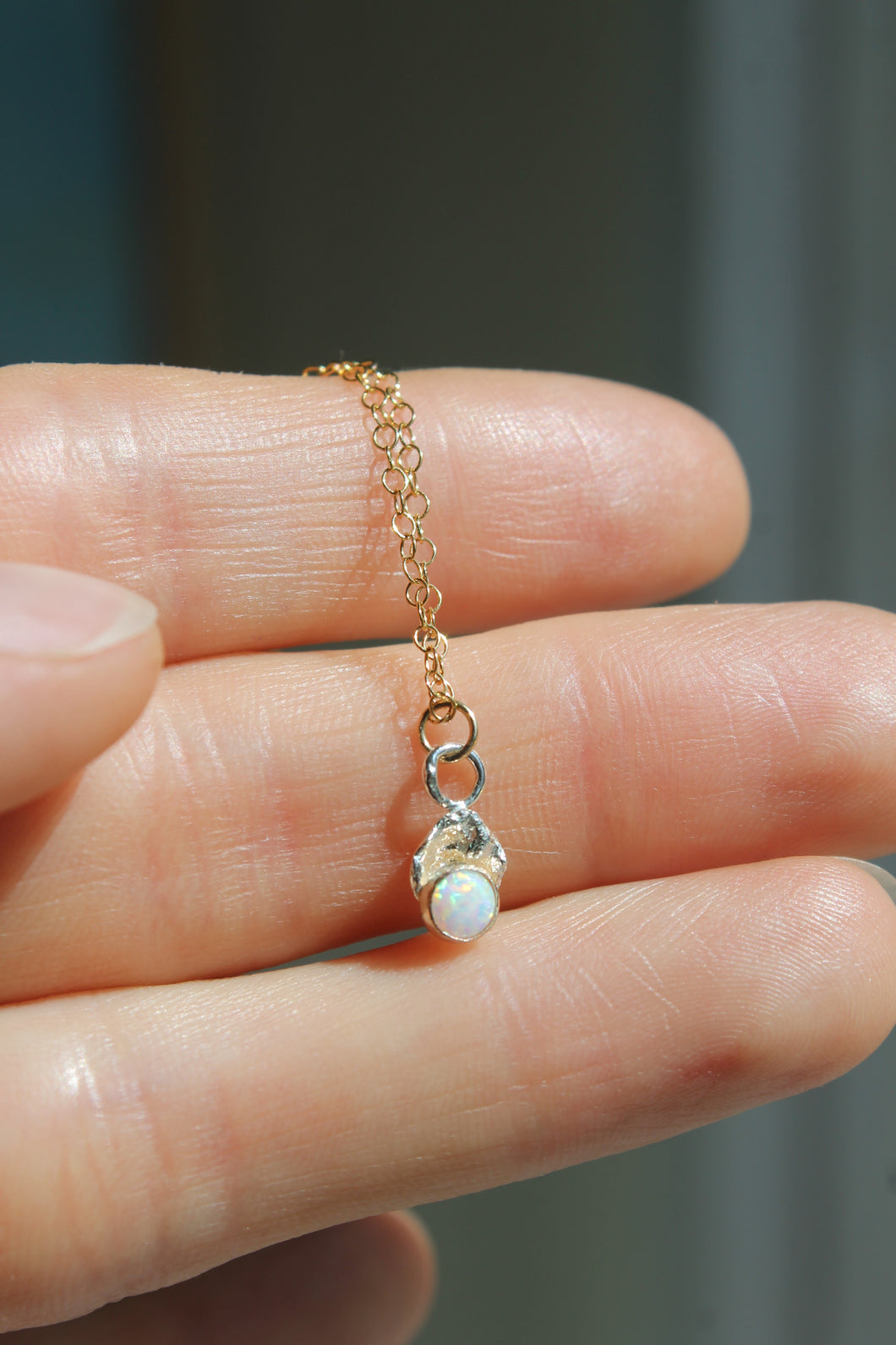 Water Cast 14k Gold Filled + Sterling Silver Necklace