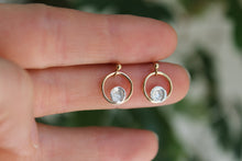 Load image into Gallery viewer, Gold Filled + Watercast Circle Studs
