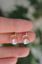 Load image into Gallery viewer, Gold Filled + Watercast Circle Studs
