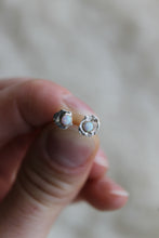 Load image into Gallery viewer, Water Cast 14k Gold Filled + Sterling Silver Opal Stud Earrings
