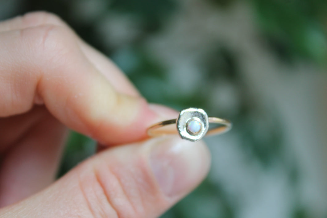 Opal + Water Cast Ring Size 7.75